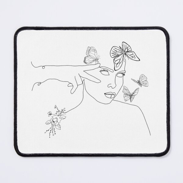 Item preview, Woman face with butterflies and flowers designed and sold by Rosaliartbook.