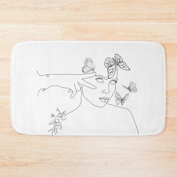 Item preview, Woman face with butterflies and flowers designed and sold by Rosaliartbook.