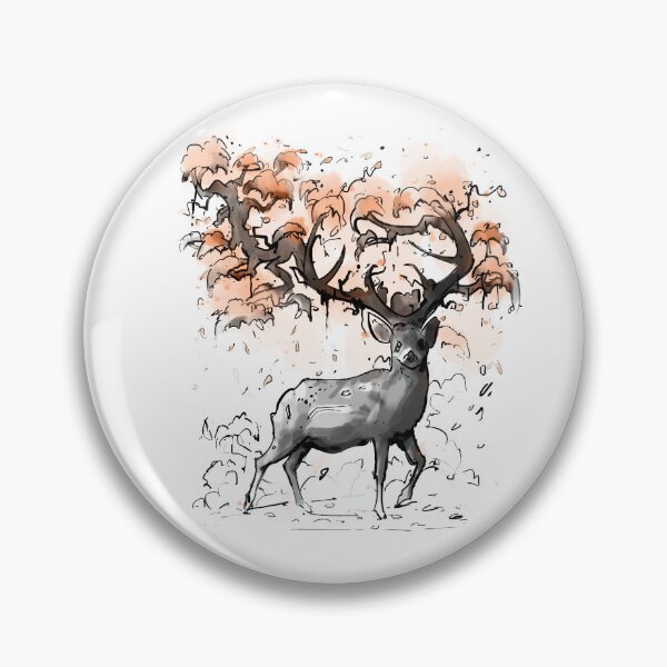 Item preview, Watercolor Sakura Cute Deer - Graceful Growth designed and sold by Area31Studios.