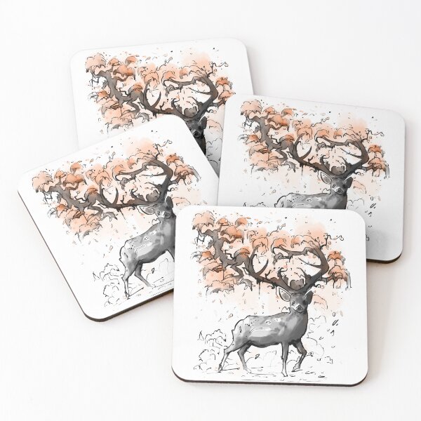 Item preview, Watercolor Sakura Cute Deer - Graceful Growth designed and sold by Area31Studios.