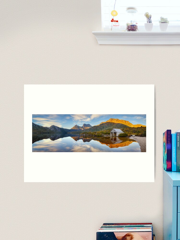 Thumbnail 1 of 3, Art Print, Dove Lake Boat Shed, Cradle Mountain, Australia designed and sold by Michael Boniwell.