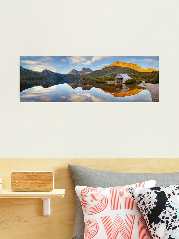 Thumbnail 1 of 3, Photographic Print, Dove Lake Boat Shed, Cradle Mountain, Australia designed and sold by Michael Boniwell.