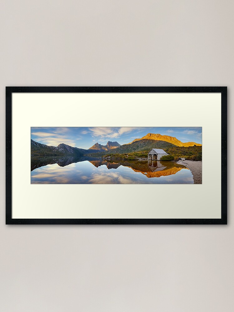 Alternate view of Dove Lake Boat Shed, Cradle Mountain, Australia Framed Art Print