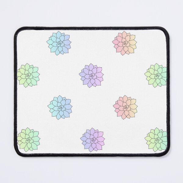 Item preview, Pastel Rainbow Succulent Pattern designed and sold by kabocha-chan.