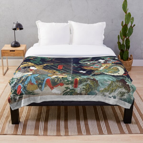 Artikelvorschau, Tiger und Drache Japanischer Holzschnitt Ukiyoe Design Art entworfen und verkauft von Yumede.