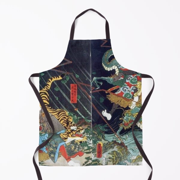 Item preview, Tiger and Dragon Japanese Woodblock Ukiyoe Design Art designed and sold by Yumede.