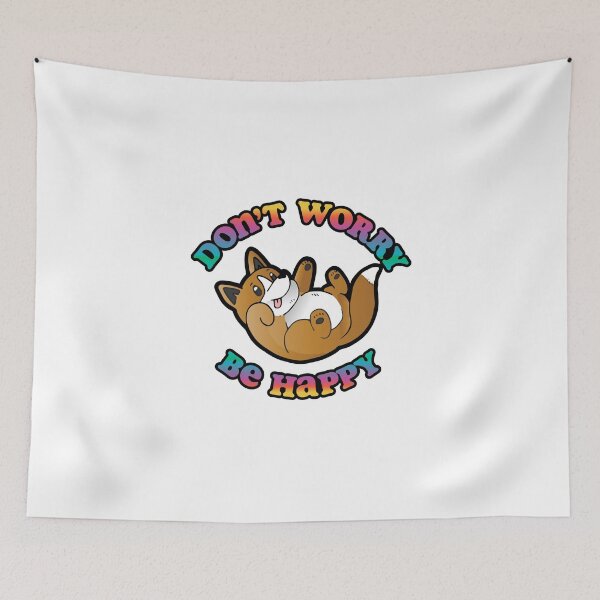 Item preview, Don't worry be happy rainbow design designed and sold by Ideallity.