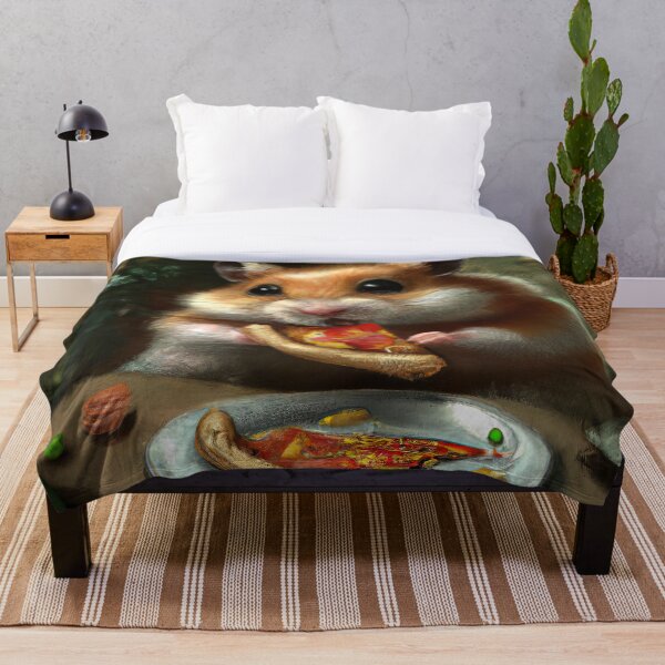 Item preview, Cuadro Lindo Hamster Comiendo Pizza designed and sold by PaintLabs.
