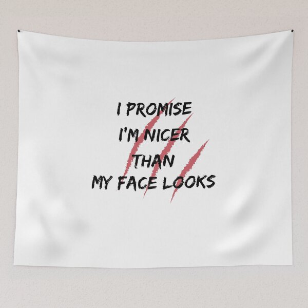 Item preview, i promise Im Nicer Than My Face Looks designed and sold by Jacob noro.
