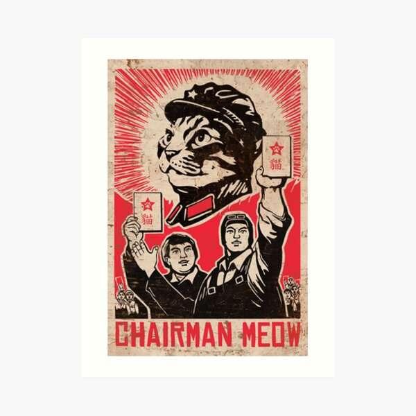 Meow Mao China cat meme Art Print