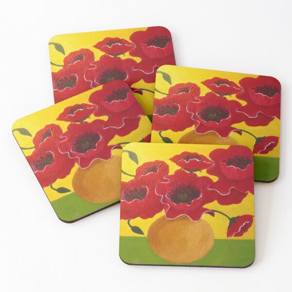 Item preview, Red Poppies in a Vase designed and sold by Dian Bernardo.