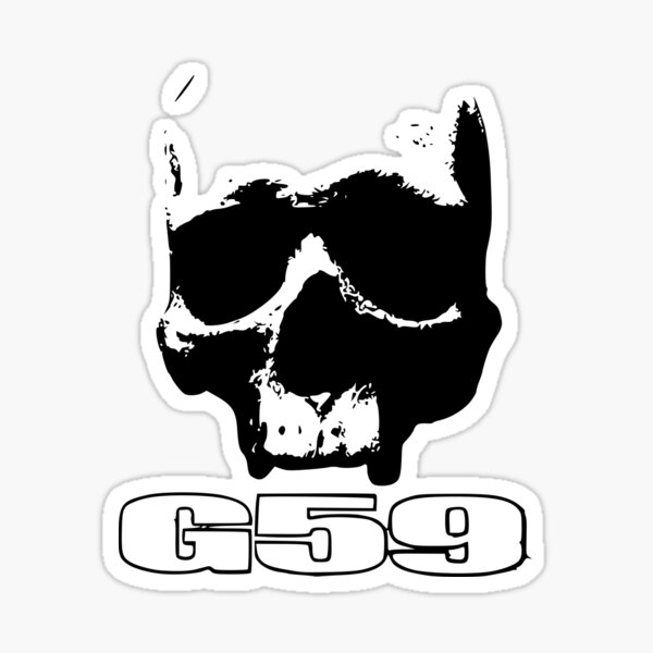 "G59 Logo Skull" Sticker for Sale by YellowZebra Redbubble