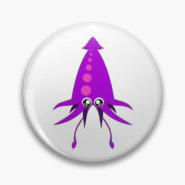 Item preview, Cute Purple Kawaii Squid designed and sold by CreativeCranium.