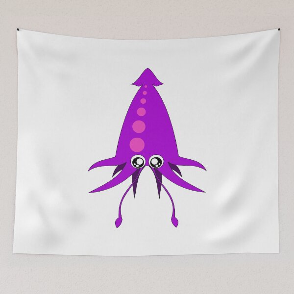 Item preview, Cute Purple Kawaii Squid designed and sold by CreativeCranium.