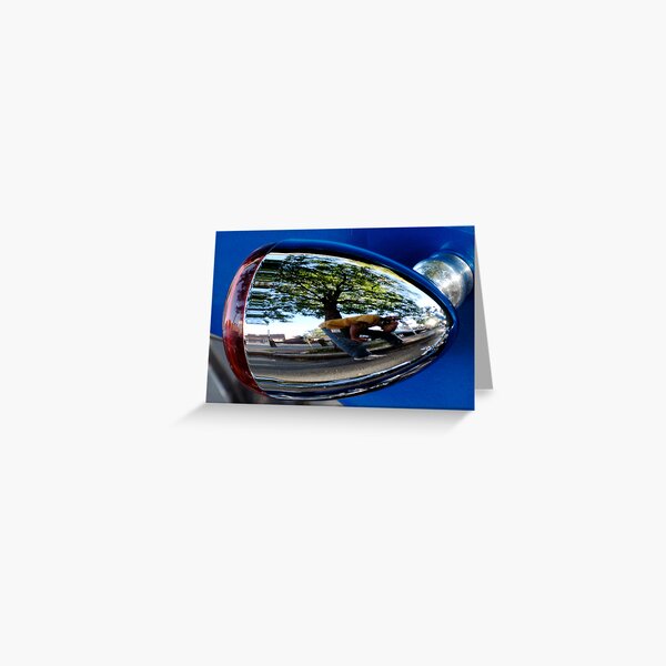 Self-Portrait In A Chrome Bullet Greeting Card