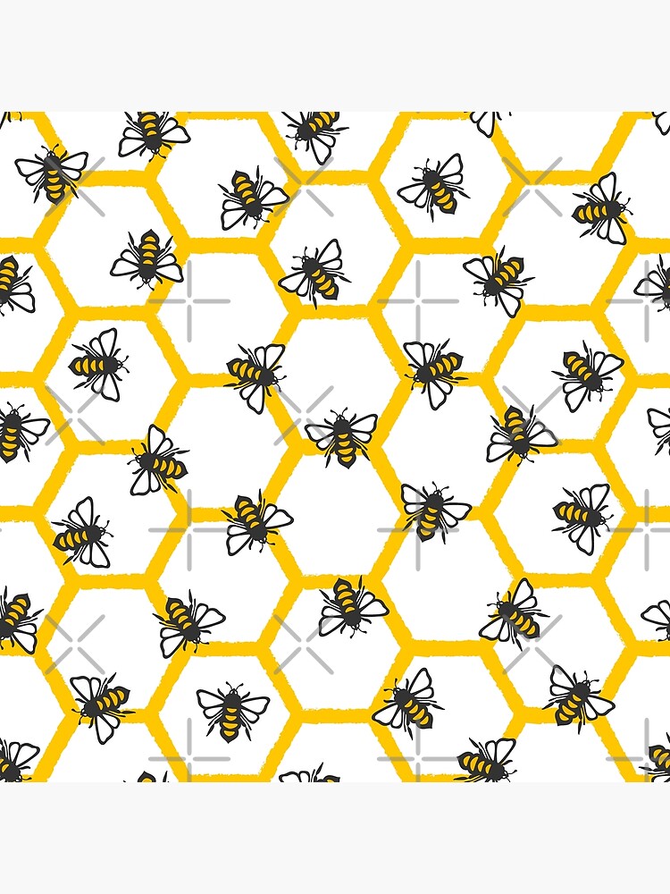 Honey Bee, Save The Bees, Beekeeping Pattern 10 Poster for Sale by  NobleForte