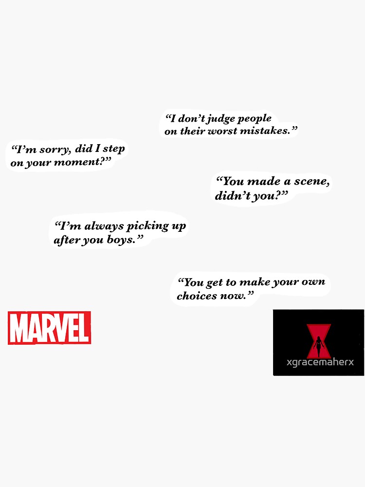 &ldquo;Natasha Romanoff quotes&rdquo; Sticker for Sale by xgracemaherx | Redbubble