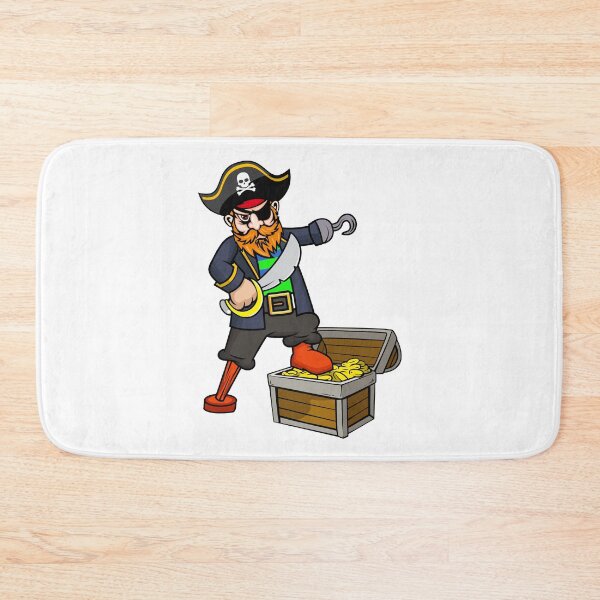 Item preview, Pirate With Peg Leg, Hook, Eye Patch, Sword, & Treasure Chest  designed and sold by CreativeCranium.
