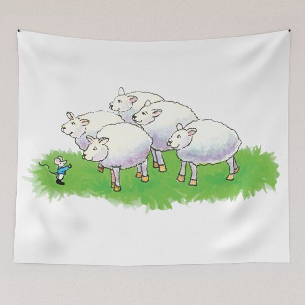 Item preview, "King Leo’s Palace Mouse Inviting Sheep" designed and sold by gigiamal.