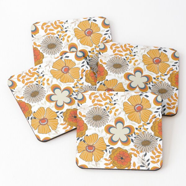 Item preview, estampado de flores de los 70 designed and sold by Papergrape.