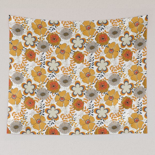 Item preview, 70s floral pattern  designed and sold by Papergrape.