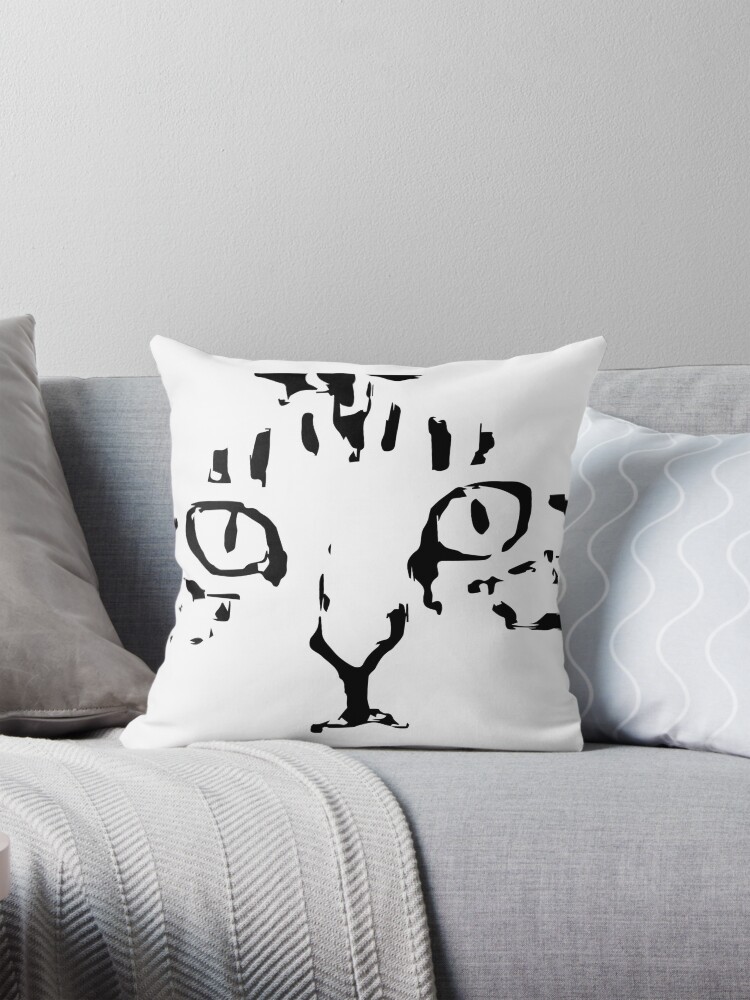 Thumbnail 1 of 4, Pillow, Pooping Cat designed and sold by Pooping-Cat.