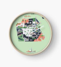 Map of San Francisco Clock