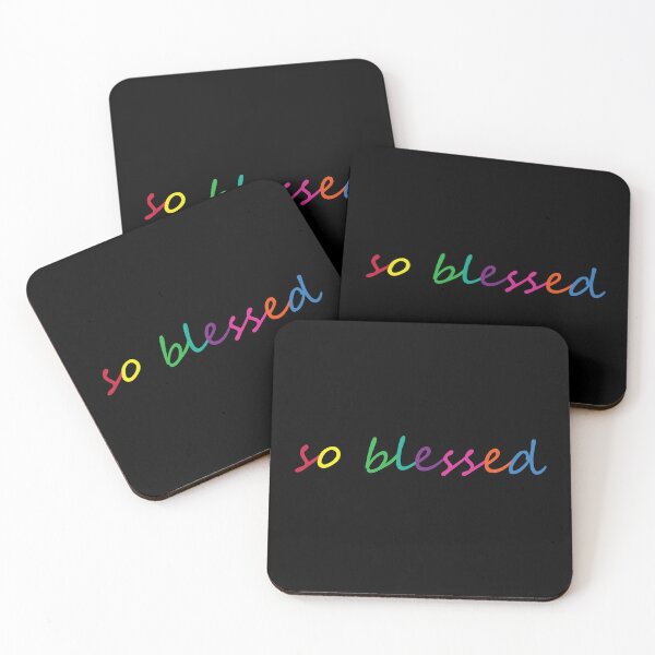 Item preview,  Colorful "So blessed" typography designed and sold by Hasnat Hameed.