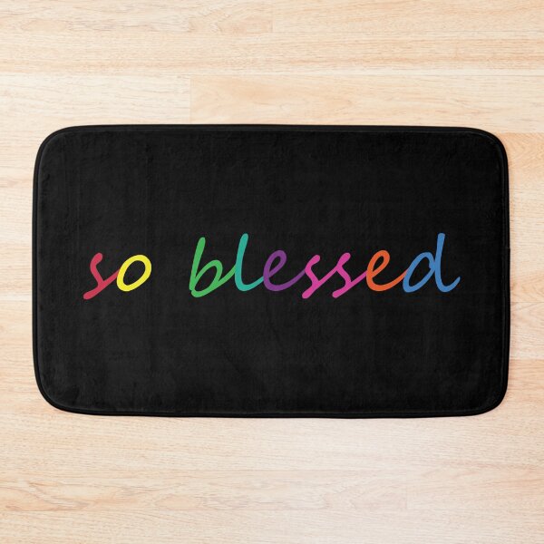 Item preview,  Colorful "So blessed" typography designed and sold by Hasnat Hameed.