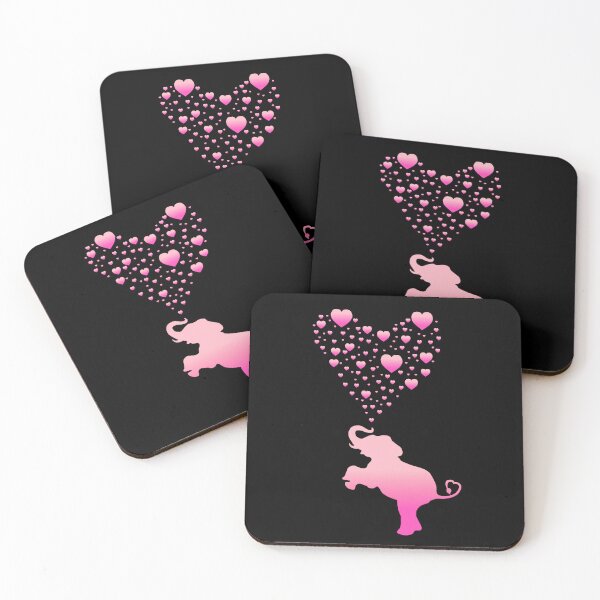 Item preview, Elephant with Pink Heart Bubbles designed and sold by Deborah Camp.