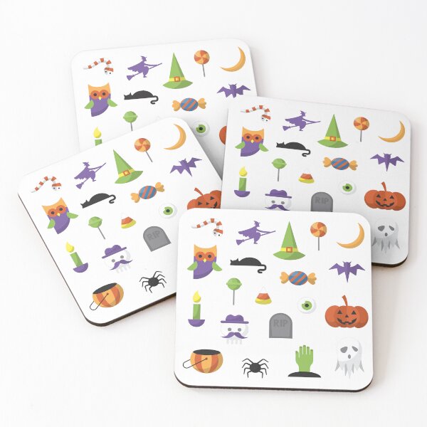 Item preview, 2022 Halloween Sticker Pack | Pumpkin Candy Black Cat Owl Spider Ghost designed and sold by aqualiontees.