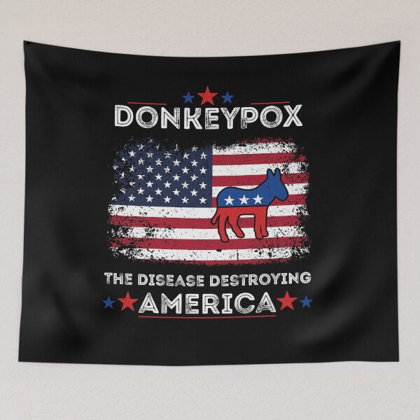 Item preview, Funny Anti Biden Donkey Pox The Disease Destroying America  designed and sold by aimed2.