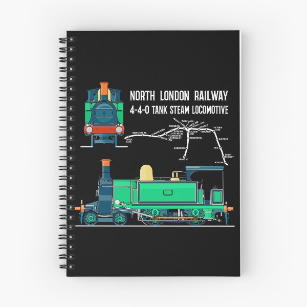 Item preview, North London Railway 4-4-0 Tank Victorian Steam Locomotive Train Map Gift designed and sold by Maljonic.