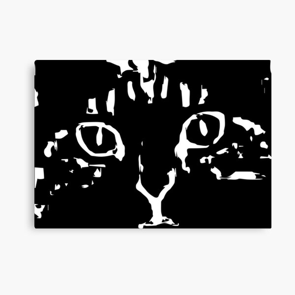 Pooping Cat Inverted Canvas Print