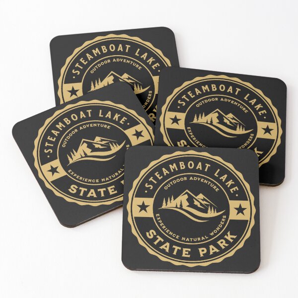 Item preview, Hip Vintage Colorado Hiking Camping Steamboat Lake State Park designed and sold by CattlettArt.
