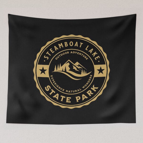 Item preview, Hip Vintage Colorado Hiking Camping Steamboat Lake State Park designed and sold by CattlettArt.