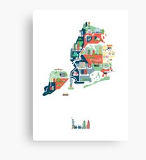 Map of NYC Canvas Print