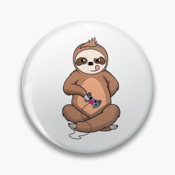 Item preview, Adorable Kawaii Gaming Sloth designed and sold by CreativeCranium.