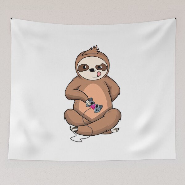 Item preview, Adorable Kawaii Gaming Sloth designed and sold by CreativeCranium.