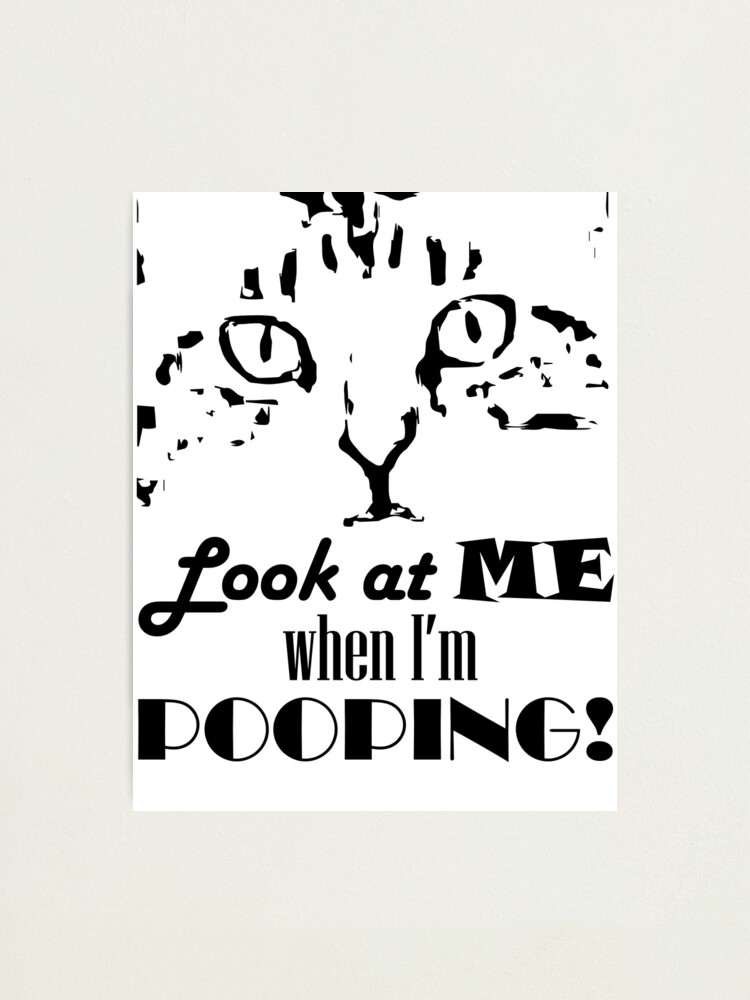 Thumbnail 1 of 3, Photographic Print, Look at me when I'm pooping! designed and sold by Pooping-Cat.