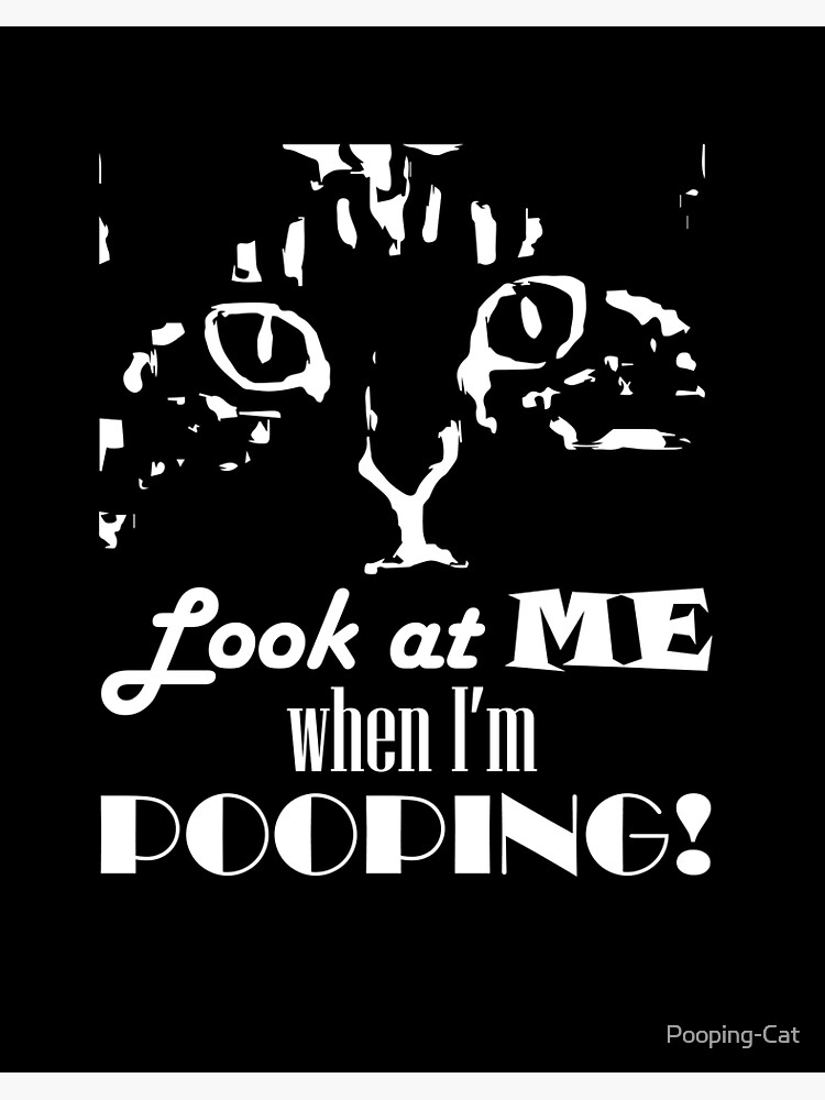 Thumbnail 2 of 2, Art Board Print, Look at me when I'm pooping! Inverted designed and sold by Pooping-Cat.