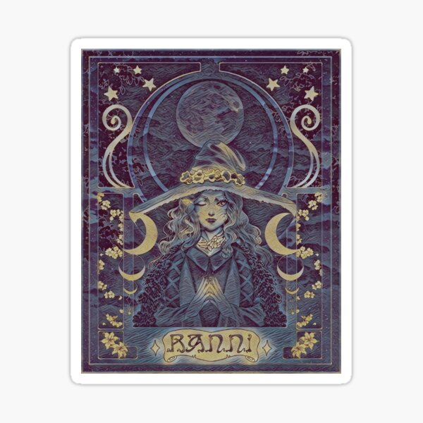 Renala Queen of the Moon Elden Ring Crescent Egg Rebirth Sticker for Sale  by Mindi Maxine