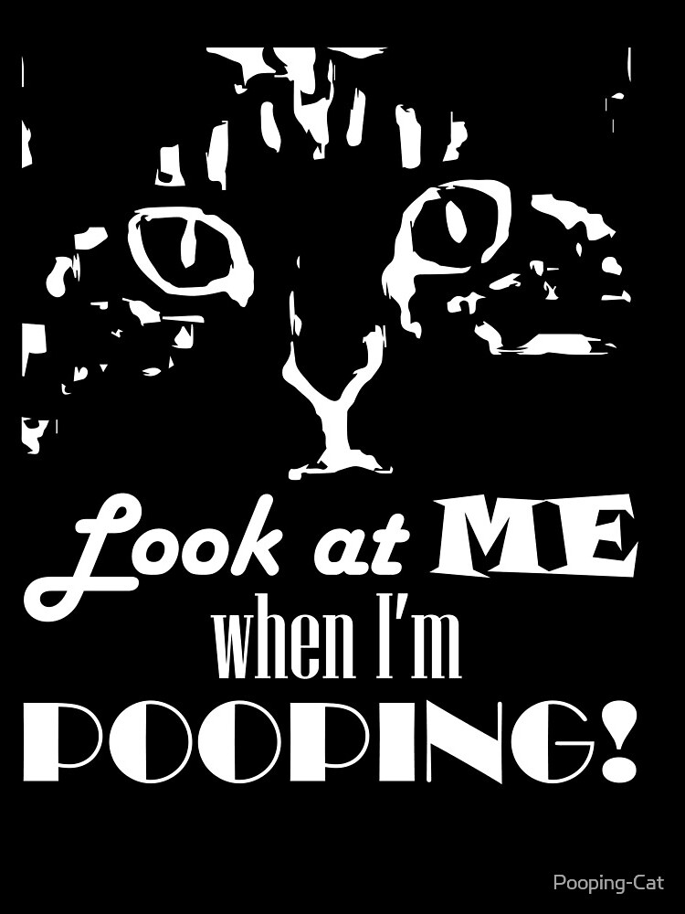 Thumbnail 3 of 3, Drawstring Bag, Look at me when I'm pooping! Inverted designed and sold by Pooping-Cat.