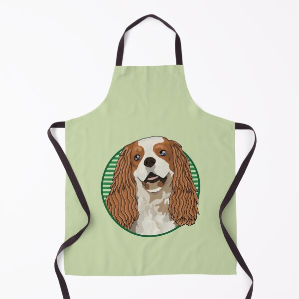 Item preview, Cavalier King Charles Spaniels dog w/ Green stripped circle designed and sold by AdoptNFTPets.