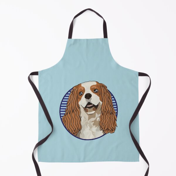 Item preview, Cavalier King Charles Spaniels dog w/ Blue stripped circle designed and sold by AdoptNFTPets.