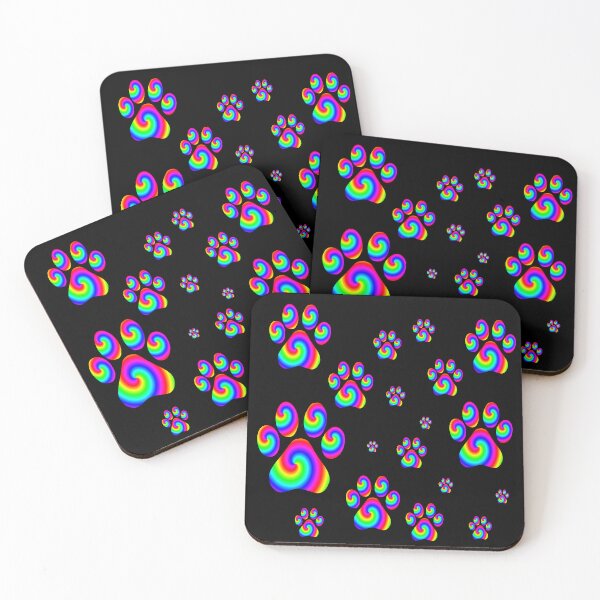 Item preview, Rainbow Swirly Pawprint Pattern  designed and sold by Deborah Camp.