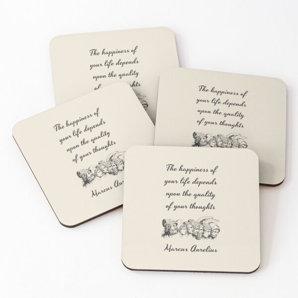 Item preview, Marcus Aurelius - Stoic Caesar - The happiness of your life depends on the quality of your thoughts..- Stoicism quote designed and sold by ArcFoundationCo.