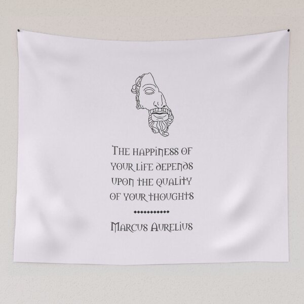 Item preview, Copy of Marcus Aurelius - Stoic Caesar - The happiness of your life depends on the quality of your thoughts..- Stoicism quote designed and sold by ArcFoundationCo.
