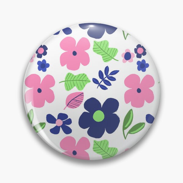 Item preview, Funky Florals - Pink & Navy designed and sold by artylulu.