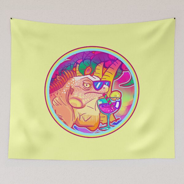 Item preview, Albino Green Iguana Iguana Chill Drink Tropical Shirt designed and sold by Deathoftheself.